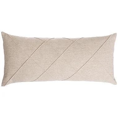 CAPA DE ALMOFADA LINHO RETANGULAR BAGUETE DRAPEADA 30x65