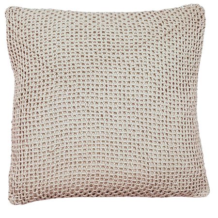 CAPA DE ALMOFADA TRICO RUSTICO BEGE CLARO CRU 45X45