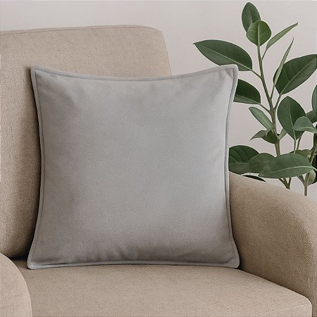 CAPA DE ALMOFADA BOUCLE CINZA 50X50