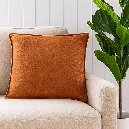CAPA DE ALMOFADA BOUCLE TERRACOTA 50X50 CM