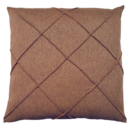 CAPA DE ALMOFADA TERRACOTA DRAPEADA LINHO 50X50