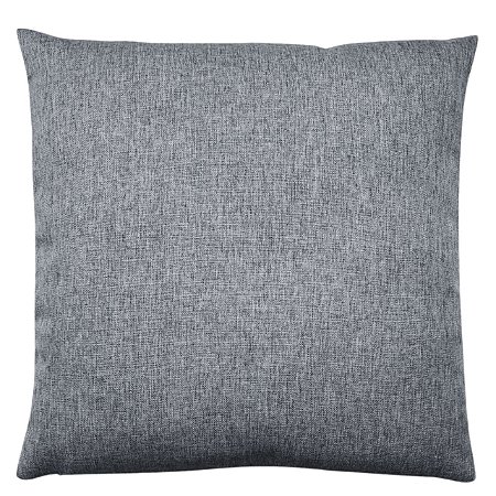 CAPA DE ALMOFADA COR CINZA ESCURO EM LINHO 45X45 CM