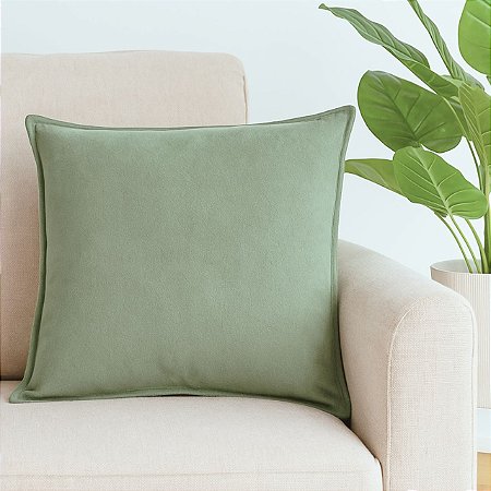 CAPA DE ALMOFADA BOUCLE VERDE 50X50 CM