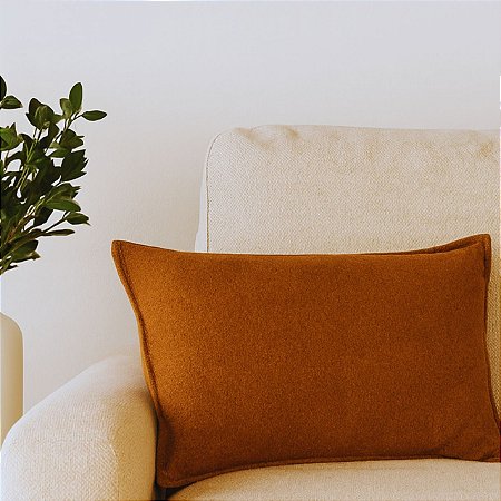 CAPA RETANGULAR BAGUETE BOUCLE TERRACOTA 30X50 CM