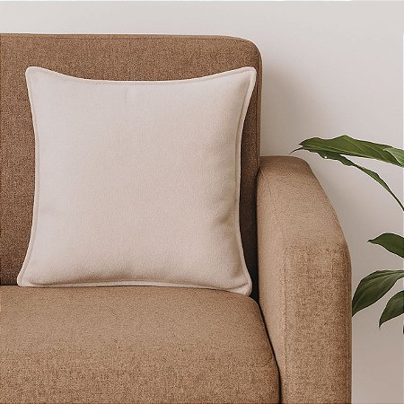 CAPA DE ALMOFADA BOUCLE BEGE CLARO 50X50