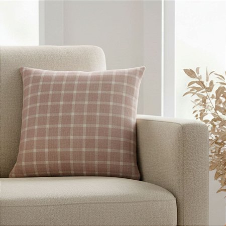 CAPA DE ALMOFADA LINHO XADREZ PASCOA 45x45