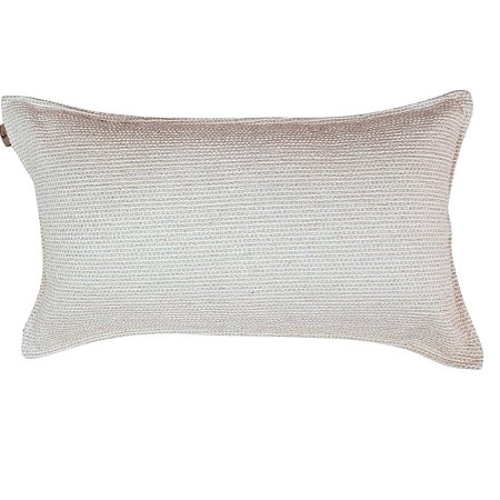 CAPA DE ALMOFADA RETANGULAR BAGUETE LINHAO TONS BEGE 30x50 CM