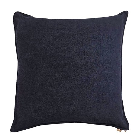 CAPA DE ALMOFADA BOUCLE PRETO 50X50 CM
