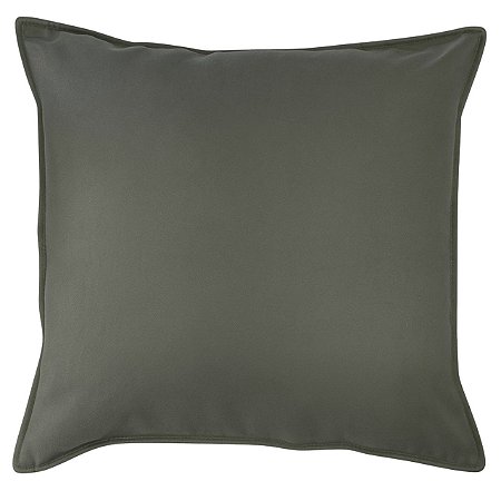 CAPA DE ALMOFADA COURO CAMURÇA VERDE OLIVA 50X50CM