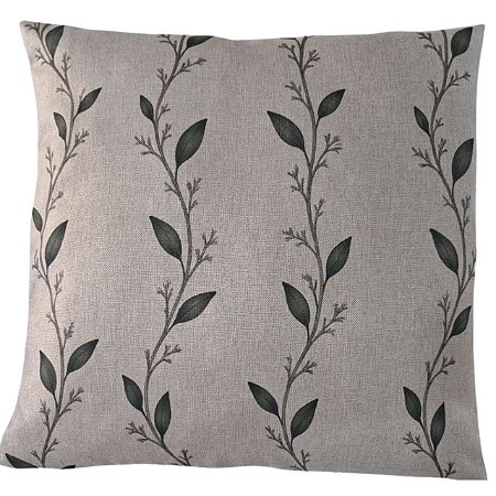 CAPA DE ALMOFADA LINHO FOLHAGEM VERDE 45X45CM