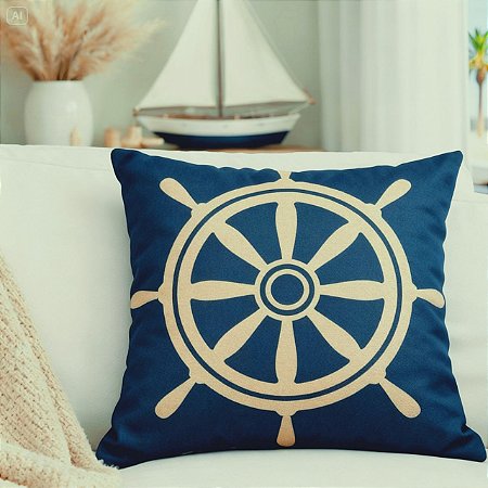 CAPA ALMOFADA LINHO MAR TIMAO 45x45 CM