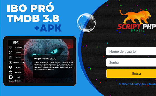 Script IBO PRÓ TMDB 3.8 panel +apk