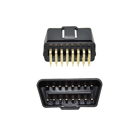 Conector OBD 2 Macho 16 Pinos com Ângulo 90º