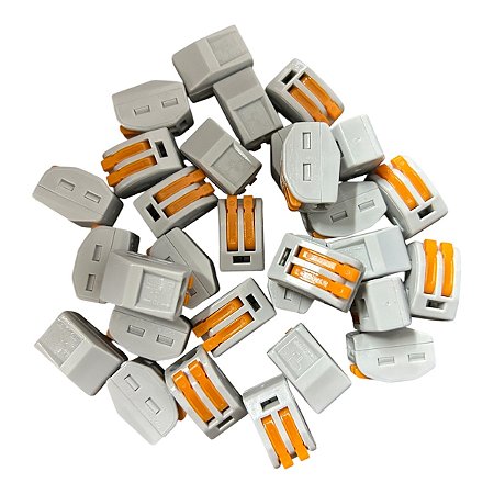 CONECTOR DE EMENDA ALAVANCA RÁPIDA 2 VIAS - CINZA