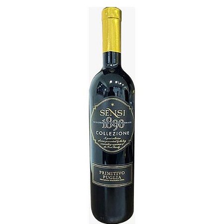 Vinho Italiano Sensi Collezione Primitivo Puglia 750ml