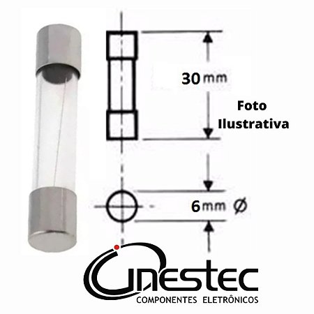 0,8A (800mA) FUSIVEL COMUM GRANDE (6x30mm)
