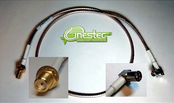 CABO ADAPTADOR  PIG TAIL CON. CELULAR FEMEA PARA SMA FEMEA 25 C