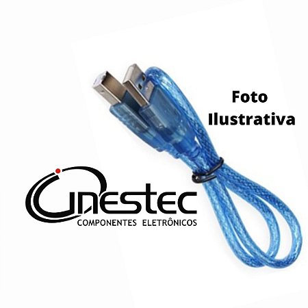 CABO USB 2.0 A - B PARA IMPRESSORA E ARDUINO 20cm