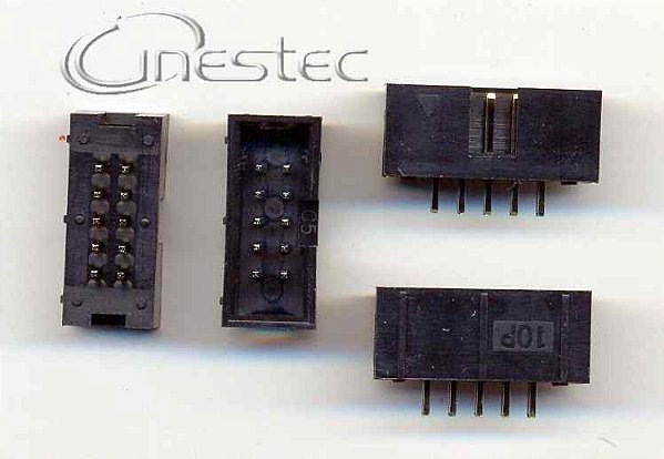 CONECTOR BOX HEADER 10 VIAS 180 graus
