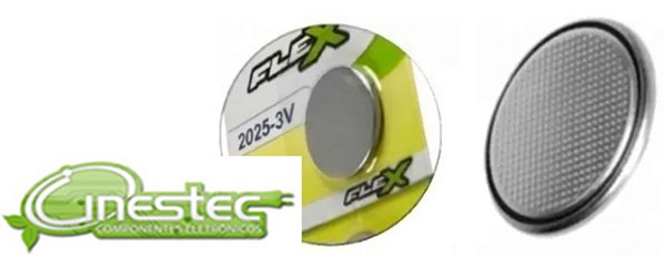 BATERIA CR2025 - 3V - LITHIUM FLEX - CADA PILHA