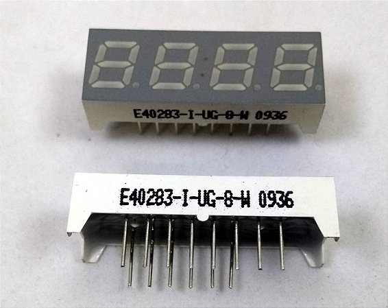 DISPLAY 4 DIGITOS ANODO COMUM 7 SEG. AZUL  E40283-I-BL-8-W 0936