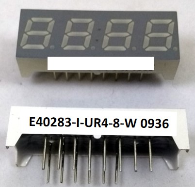 DISPLAY 4 DIGITOS ANODO COMUM 7 SEG. VERMELHO  E40283-I-UR4-8-W