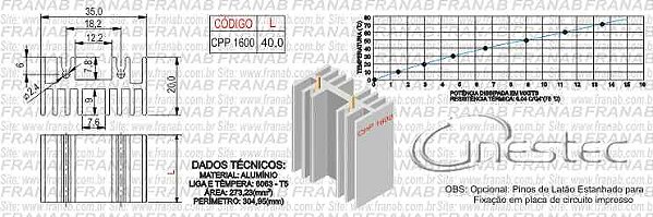 DISSIPADOR CPP1600 / 15MM NATURAL