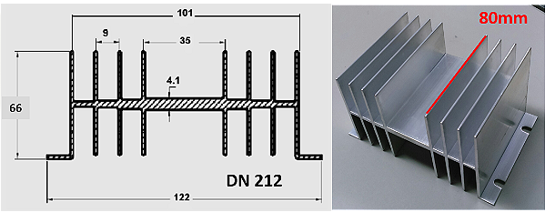 DISSIPADOR DN 212 / 80MM NATURAL