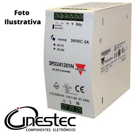 FONTE CHAVEADA - INDUSTRIAL 24VDC / 10A - 240W - CARLO GAVAZZI