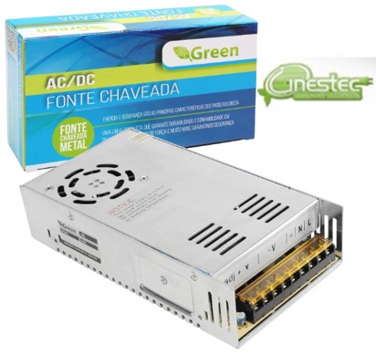FONTE CHAVEADA METALICA DUPLA SAIDA 24V x 15A - 350W - OFERTA