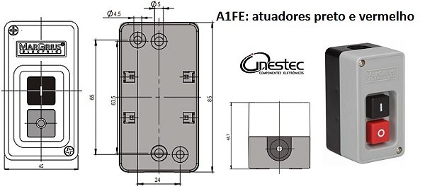 INTERRUPTOR DE TECLA MONOFASICO 30A 250VCA 2CV CS 102MP