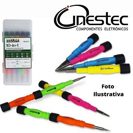KIT / CONJUNTO 10 CHAVES DE FENDA PARA CONSERTOS GERAIS