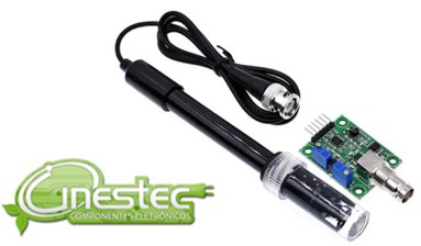 KIT MODULO ARDUINO SENSOR DE PH4502C COM ELETRODO SONDA BNC