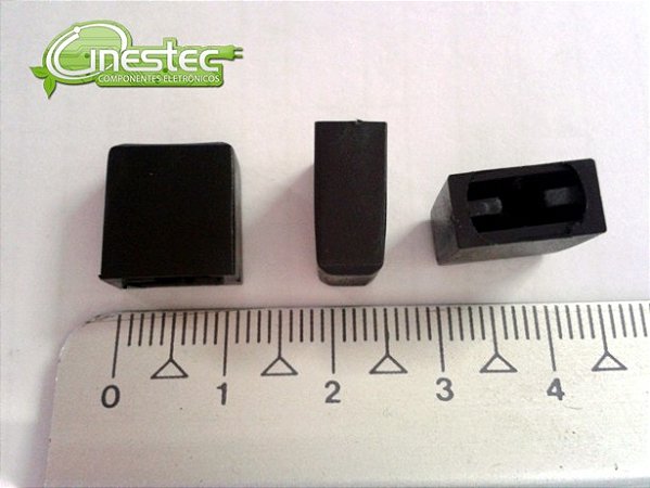 KNOB PUSH BUTTON RETANGULAR TL-02 PRETO