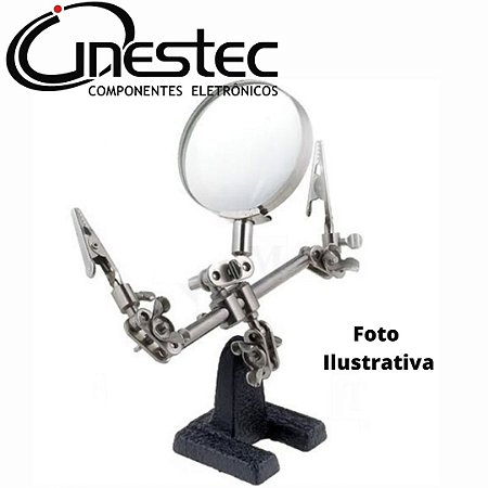 LUPA DE MESA COM SUPORTE DE PLACA E GARRAS - TE-805