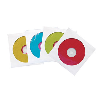 PACK COM 100 ENVELOPES BRANCO PARA CDS / DVDS - 0201