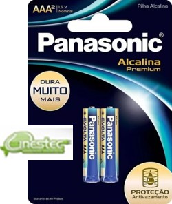PILHA AAA PALITO PANASONIC ALCALINA PREMIUM  COM 2 PECAS - LR03E