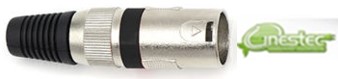 PLUG CANON / MACHO - ROSCA METAL COM ANEL PRETO