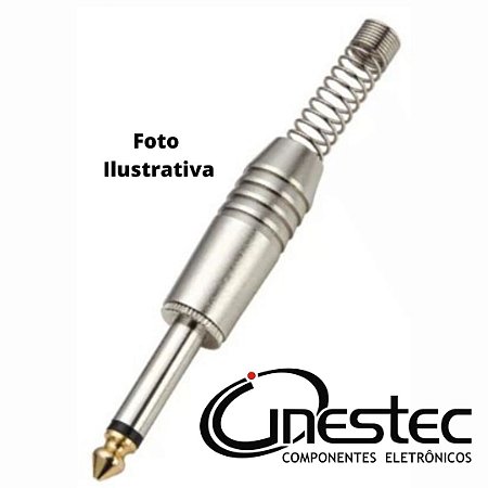 PLUG P10M 6.35mm METAL MOLA - PONTA GOLD