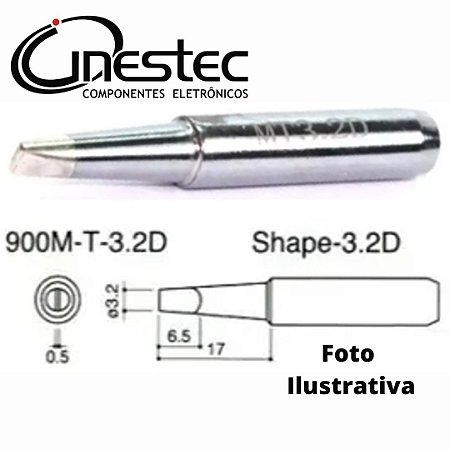 PONTA FENDA PARA ESTACAO DE SOLDA 900M MT-3.2D