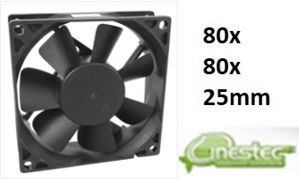 VENT. COOLER 24V 80 X 80MM X 25MM 3 FIOS CONECTORES