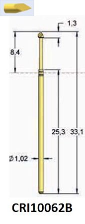 AGULHA DE TESTE 100MILS - CABECA TRIANGULAR