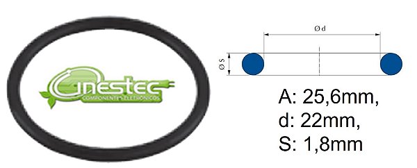 ANEL DE VEDACAO O-RING M25 22x1,8mm - 3/4