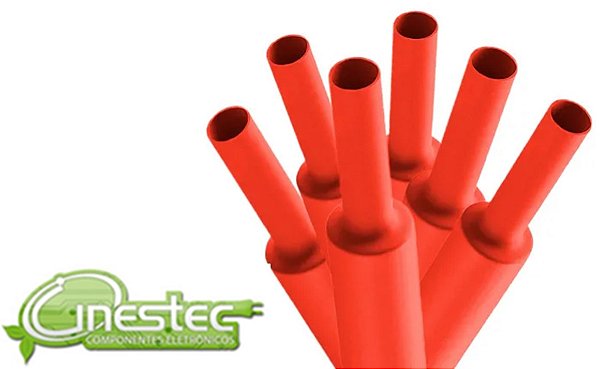 ESPAGUETE TERMORETRATIL 3 (1,5)mm VERMELHO POR METRO