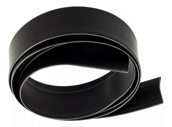 ESPAGUETE TERMORETRATIL PVC 5mm (3mm) ESPALMADO PRETO