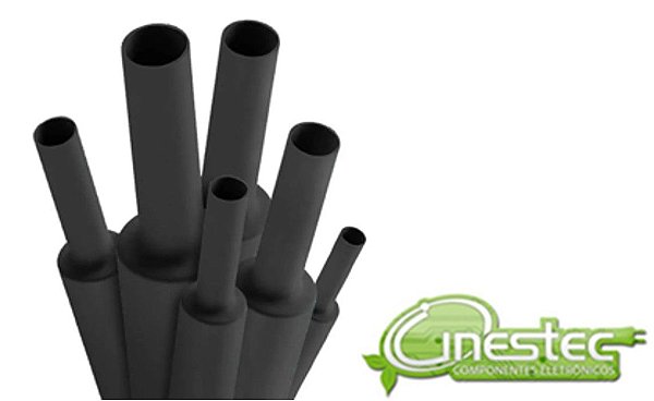 ESPAGUETE TERMORETRATIL 1 (0,5) mm - PRETO - 3 METROS