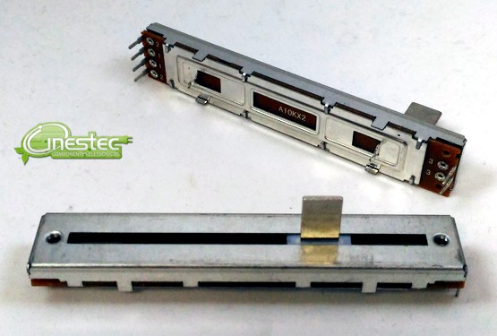 POTENCIOMETRO DESLIZANTE 10KAX2 SUPER SLIDE DUPLO 60MM