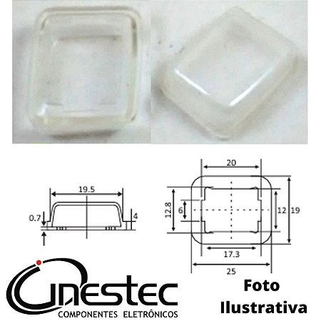 CAPA PARA CHAVE GANGORRA KCD4 RETANGULAR TRANSPARENTE