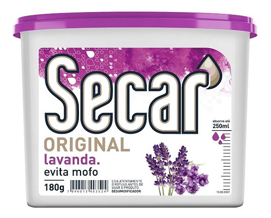 Kit C/ 4 Unid. Desumidificador Antimofo Lavanda - Secar - 180g