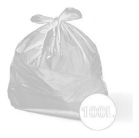 100unid Sacos De Lixo Resistente - 100l - Preto
